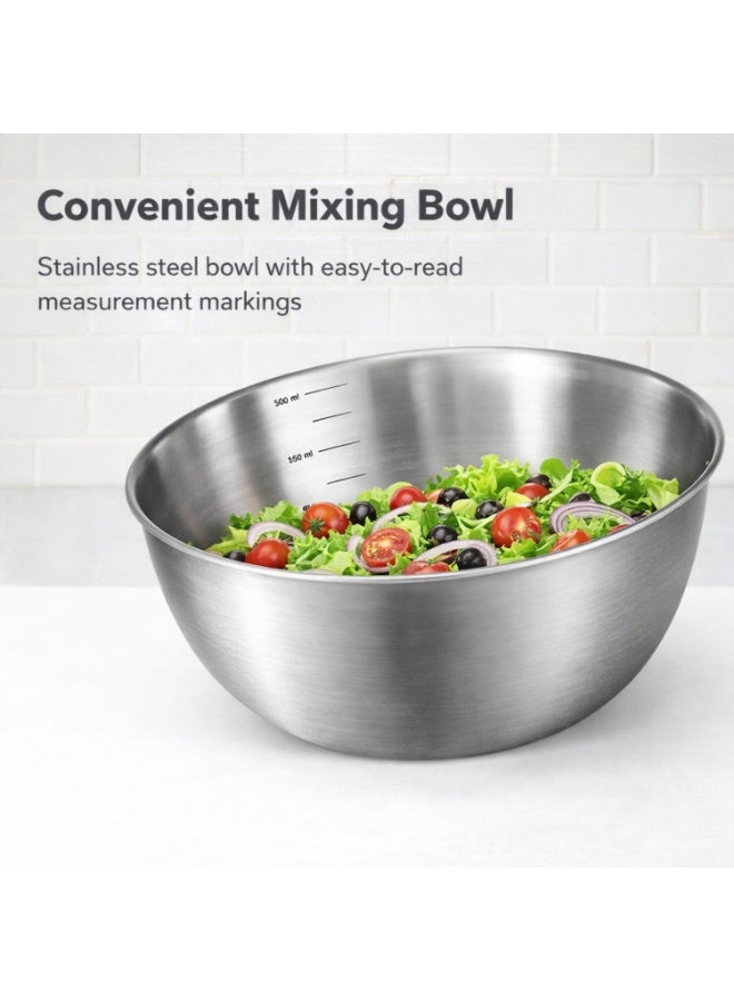 TYCOM Stainless Steel Colander Strainer Drainer with Mixing Bowl .Washing Basket Multipurpose Kitchen Tool for Draining Pasta Rinsing Vegetables Fruits etc. Set of 2 Pieces. - Image 5